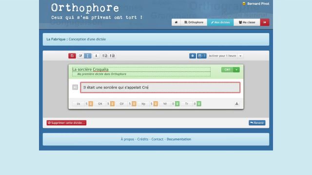 Créer une dictée - Partie 1 : Saisir son texte